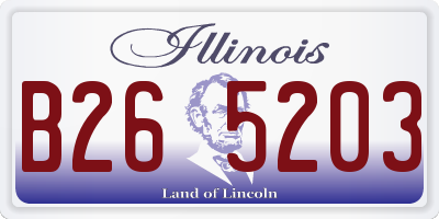 IL license plate B265203