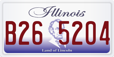 IL license plate B265204