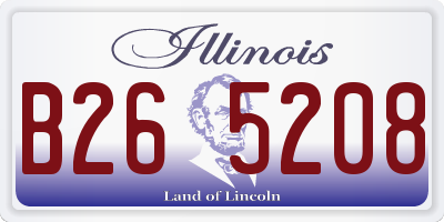 IL license plate B265208