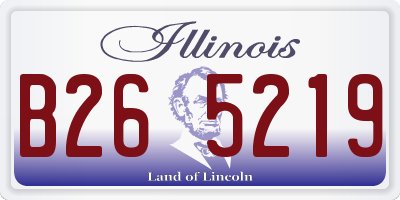 IL license plate B265219