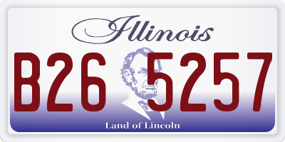 IL license plate B265257