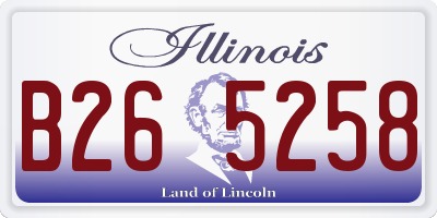 IL license plate B265258