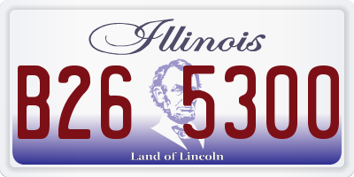 IL license plate B265300