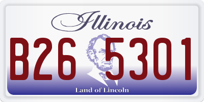 IL license plate B265301