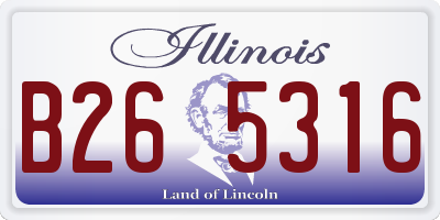 IL license plate B265316
