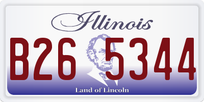 IL license plate B265344