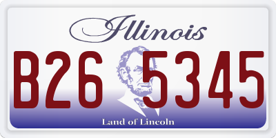 IL license plate B265345