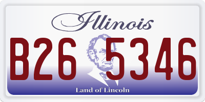 IL license plate B265346