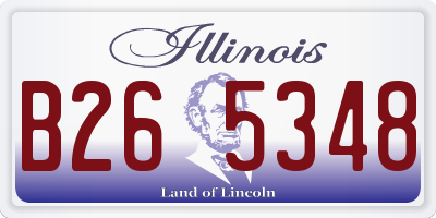 IL license plate B265348