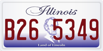 IL license plate B265349