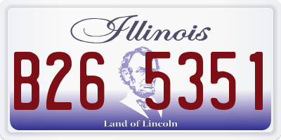 IL license plate B265351