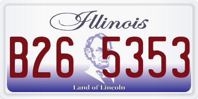 IL license plate B265353