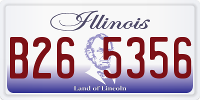 IL license plate B265356
