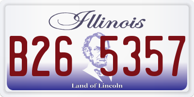 IL license plate B265357