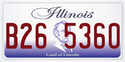 IL license plate B265360