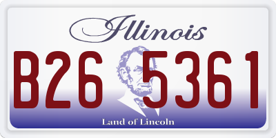 IL license plate B265361