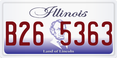 IL license plate B265363