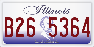 IL license plate B265364
