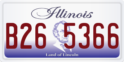 IL license plate B265366
