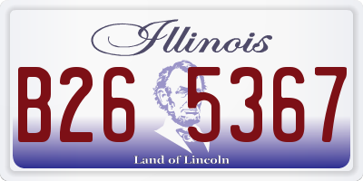 IL license plate B265367