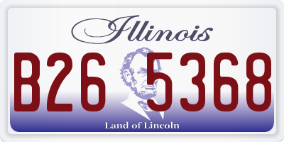IL license plate B265368