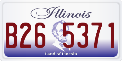 IL license plate B265371