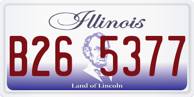 IL license plate B265377
