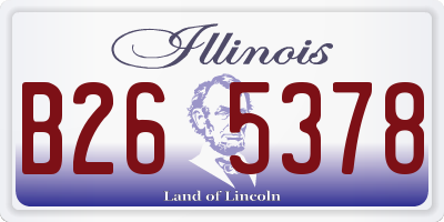 IL license plate B265378