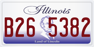 IL license plate B265382
