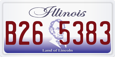 IL license plate B265383
