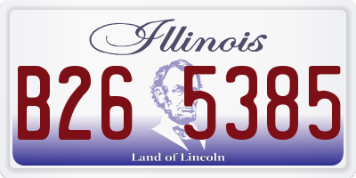 IL license plate B265385