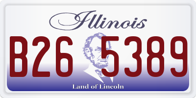 IL license plate B265389