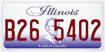 IL license plate B265402