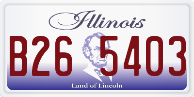 IL license plate B265403