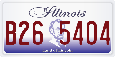 IL license plate B265404