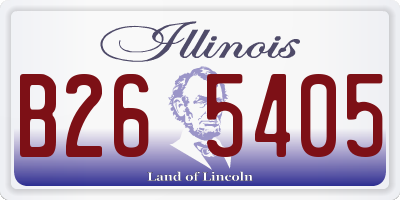 IL license plate B265405