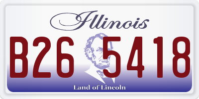 IL license plate B265418