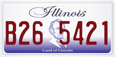 IL license plate B265421