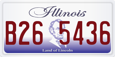 IL license plate B265436