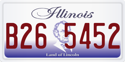 IL license plate B265452