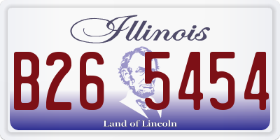 IL license plate B265454