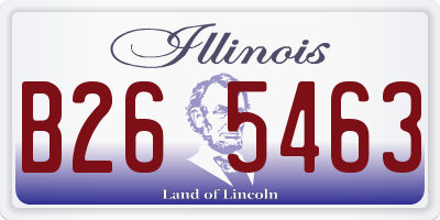 IL license plate B265463