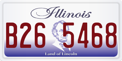 IL license plate B265468