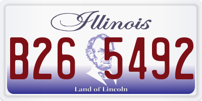 IL license plate B265492