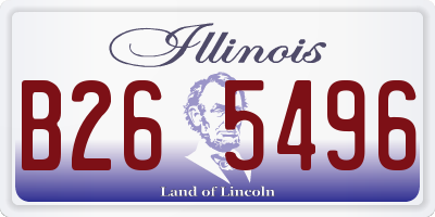 IL license plate B265496