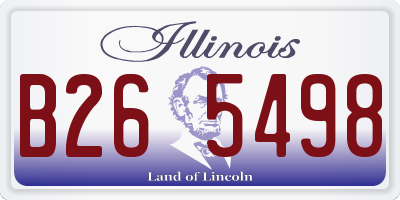 IL license plate B265498