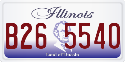 IL license plate B265540