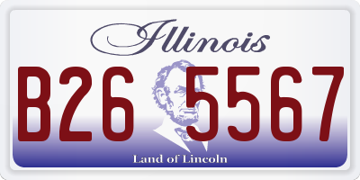 IL license plate B265567