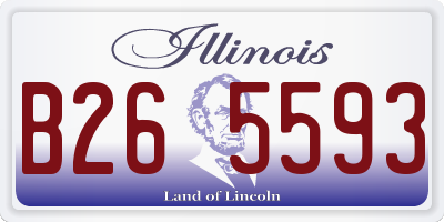 IL license plate B265593