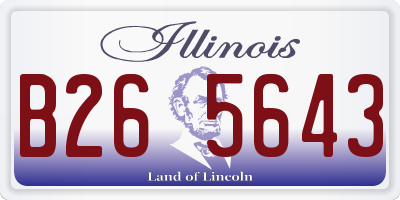 IL license plate B265643